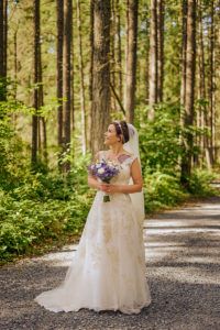 Bride in forest