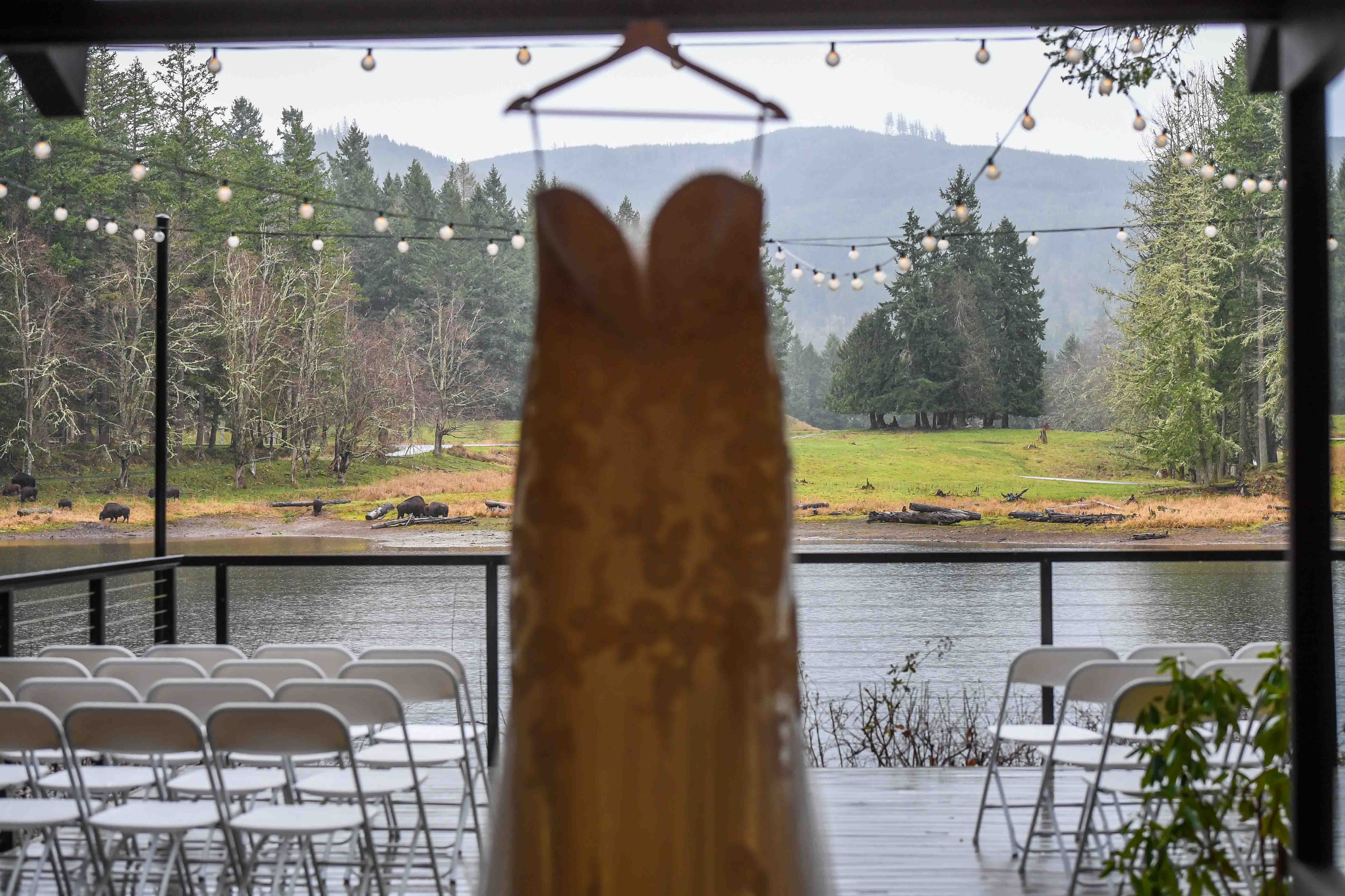 wedding gown lake