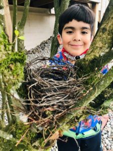 boy with nest